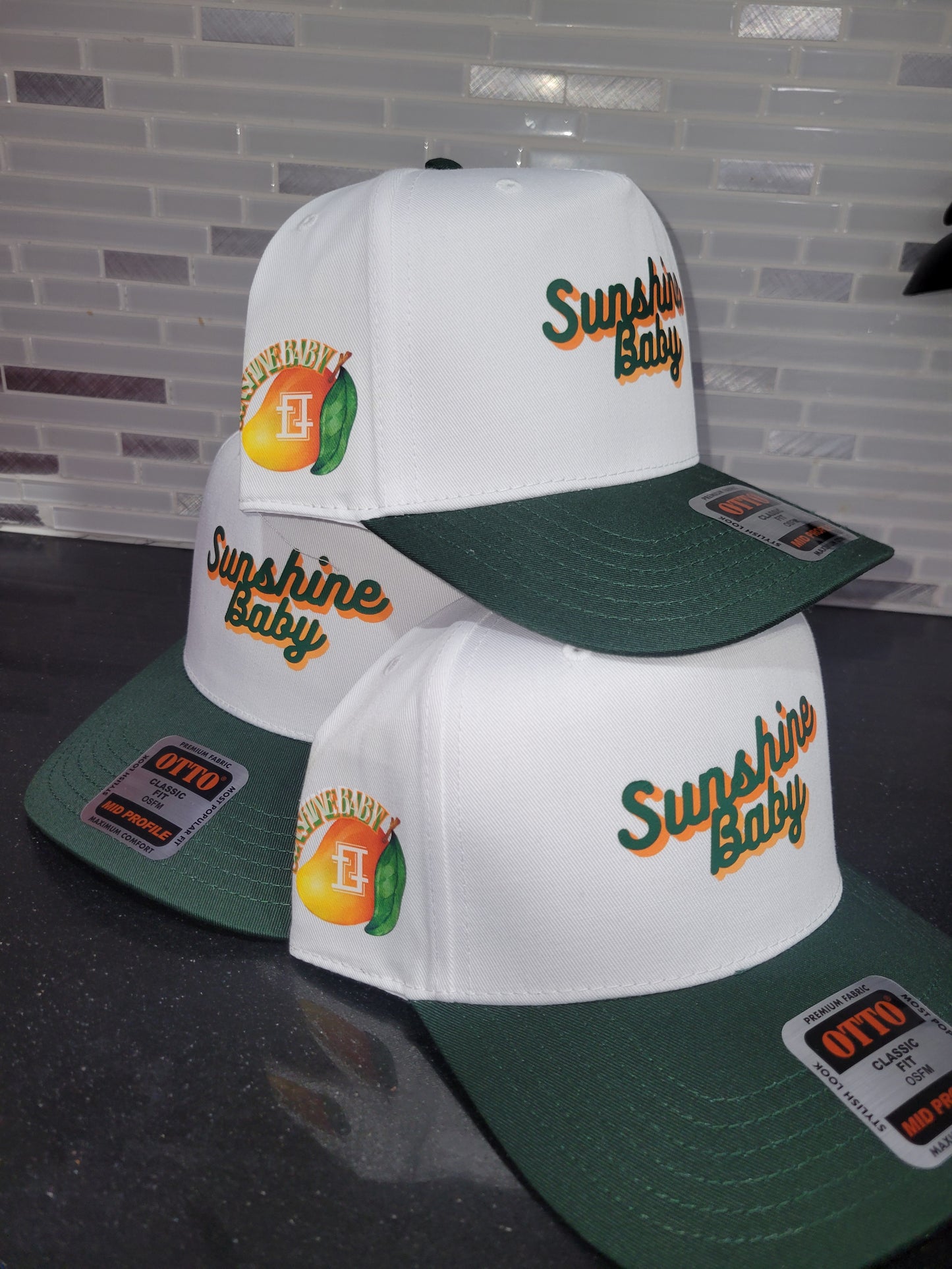 Sunshine Baby White/Green Hat