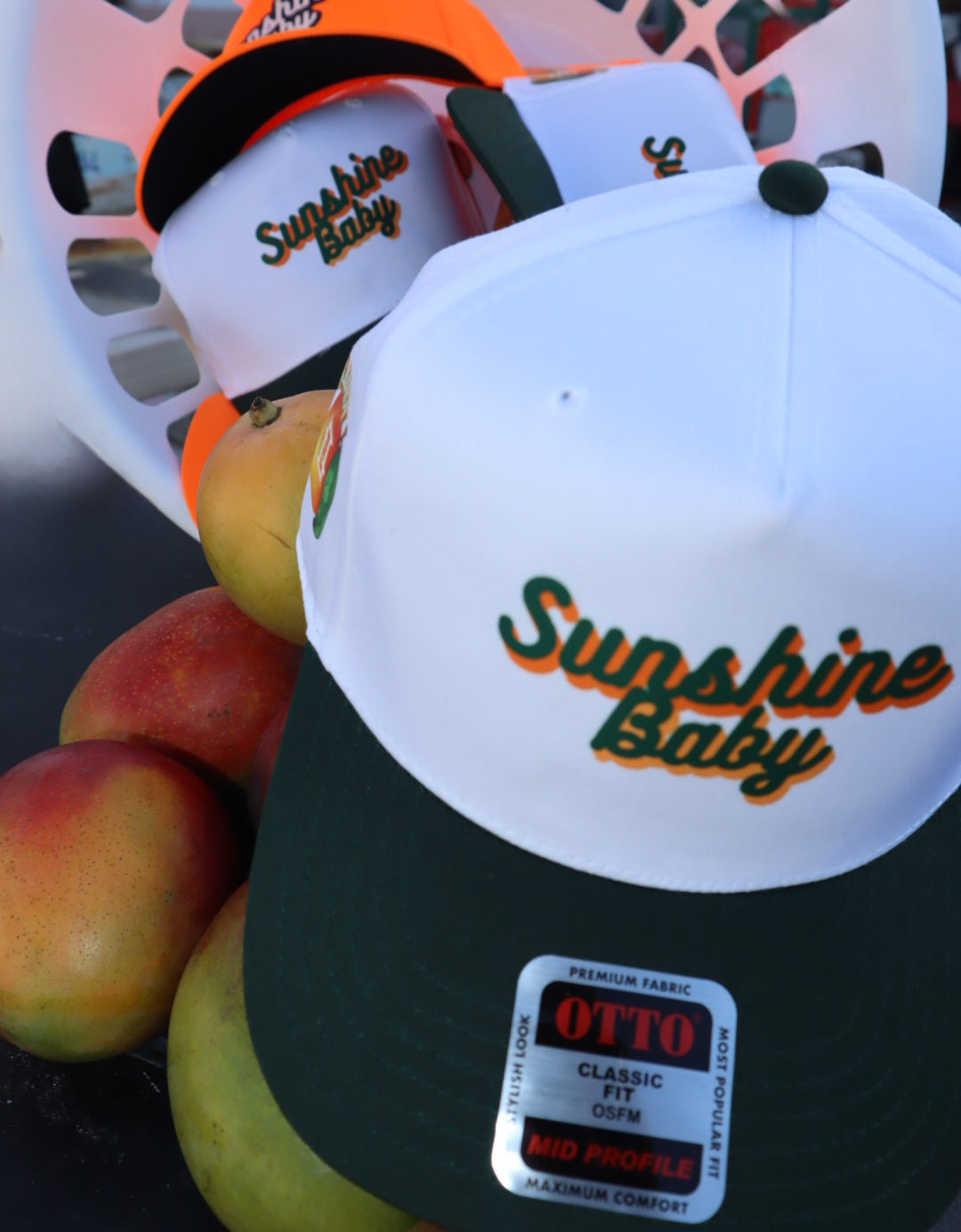 Sunshine Baby White/Green Hat