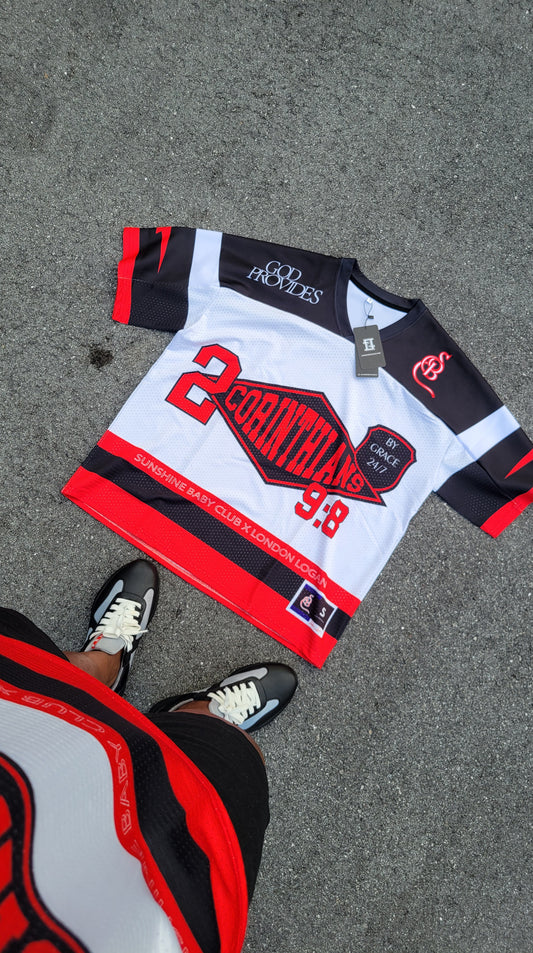 God Provides Jersey Black, white and red