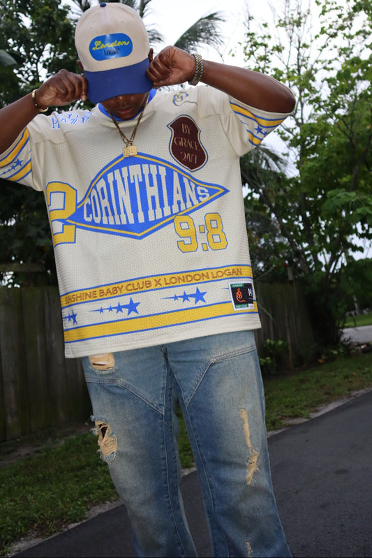 Wearing SBC x London Logan Cream jersey