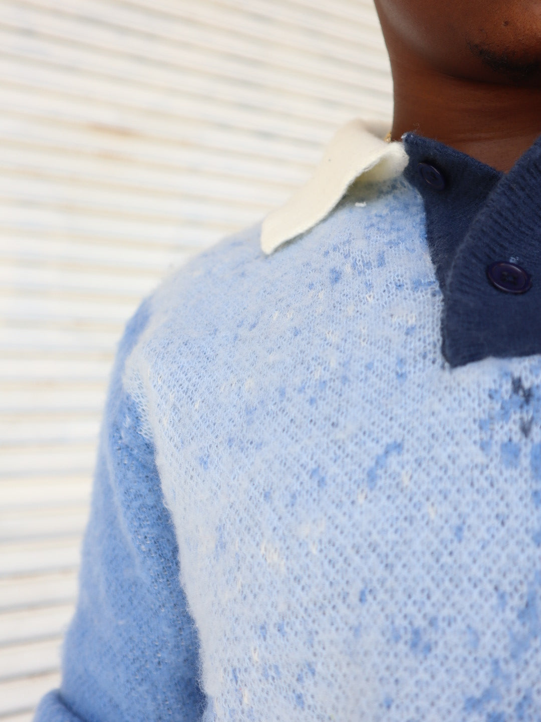 Blue Ombre Knit Polo (Pre-Order)