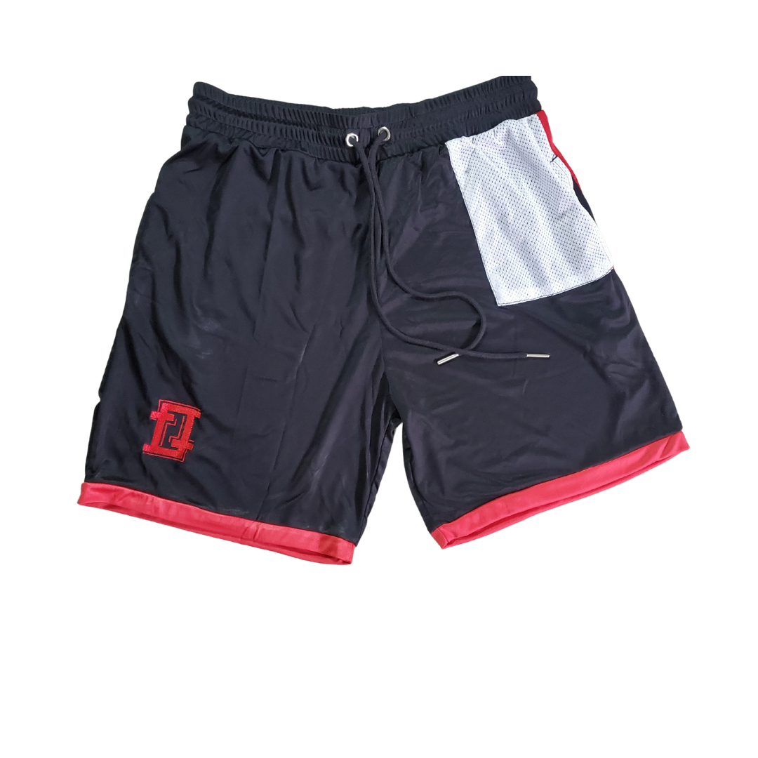 Black /Red  Active Shorts